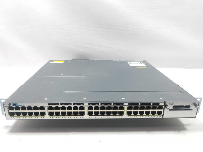 Cisco WS-C3750X-48PF-S Stack 48 Gigabit PoE Plus IP Base, 1x C3KX-PWR-1100-WAC ~