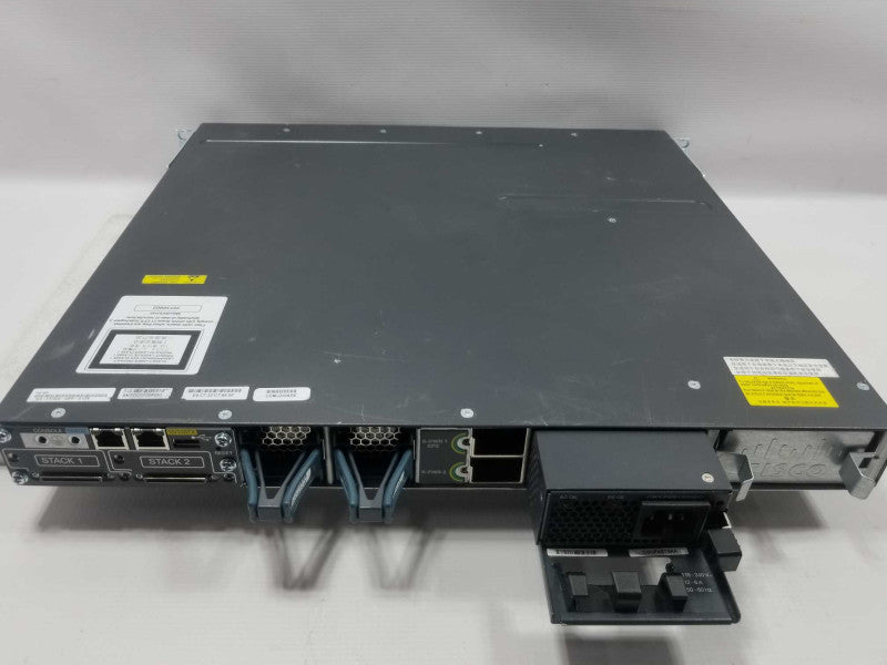 Cisco WS-C3750X-48PF-S Stack 48 Gigabit PoE Plus IP Base, 1x C3KX-PWR-1100-WAC ~