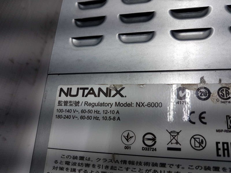 Nutanix NX-6000 blade unit 1x node - E5-2670 @ 2.60ghz / 32gb ram  #