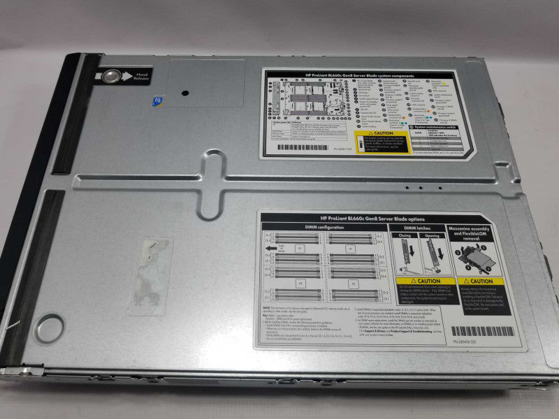 HP ProLiant BL660c Gen8 server, 4x E5-4640 2.4GHz/ 64GB DDR3 ECC, No HDDs. ~