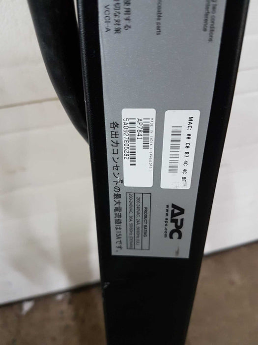 APC AP7841 PDU Metered, Zero U, 30A, 200/208V, (20)C13 & (4)C19 #