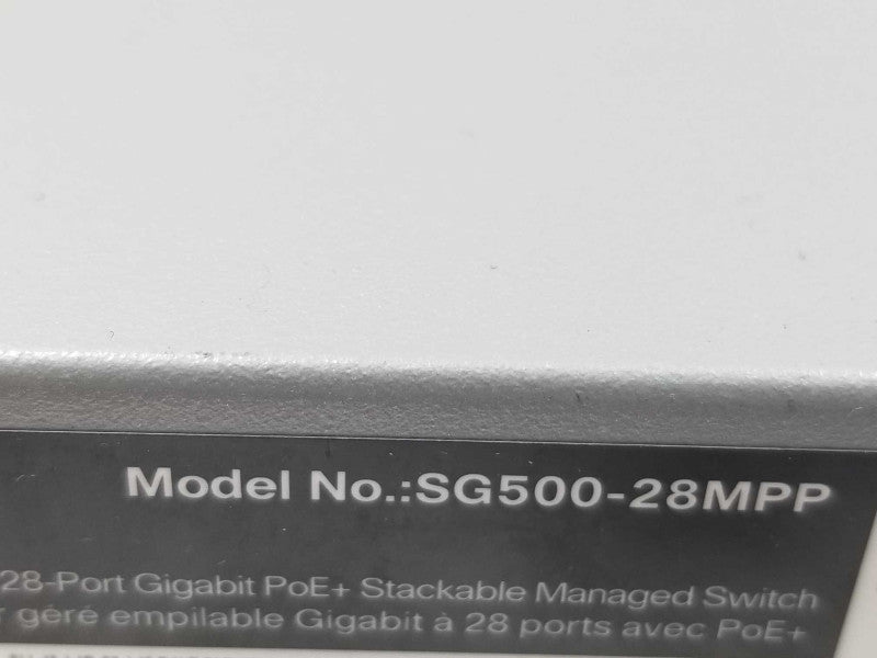 Cisco Small Business SG500-28MPP 28-Port Gigabit PoE Stackable Managed Switch ~