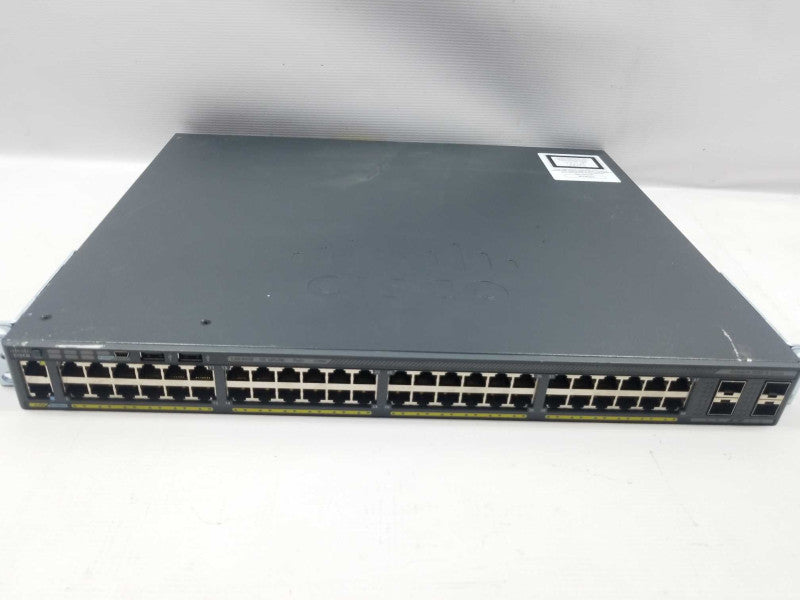 Cisco WS-C2960X-48LPS-L 48 Port Gigabit Ethernet 4 SFP, FCTY RESET ~