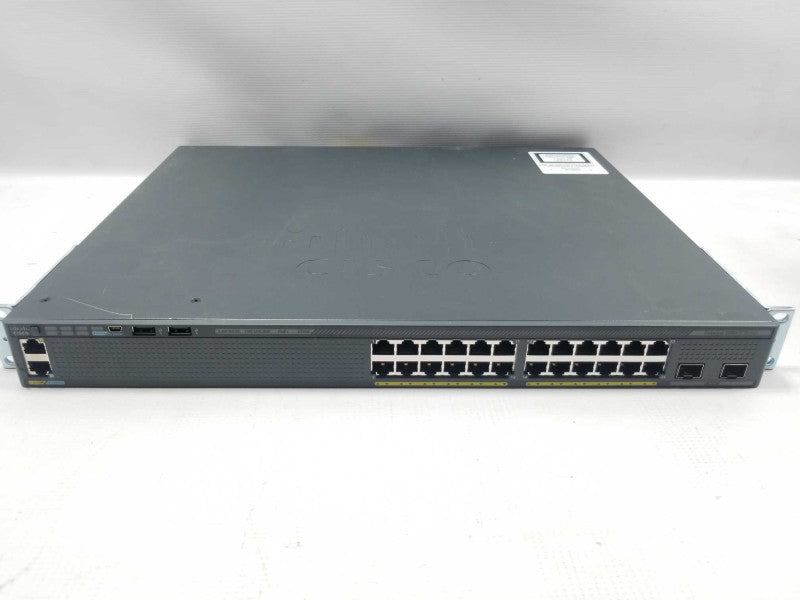 Cisco WS-C2960X-24PD-L 24 Port PoE GigE 2960X LAN BASE Switch, FCTY RESET ~