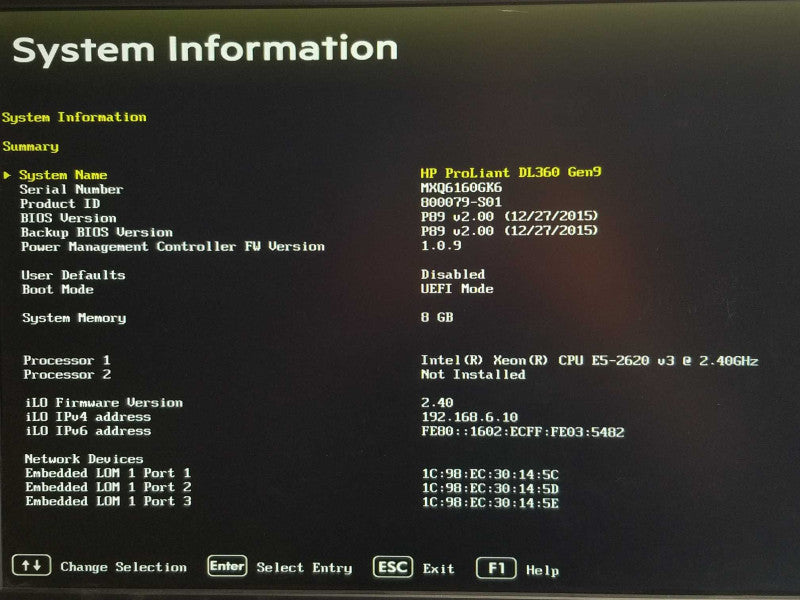 HP ProLiant DL360 Gen9 Xeon E5-2620v3 2.4GHz 8GB DDR4 2x PSU P440AR 2.5\\" _