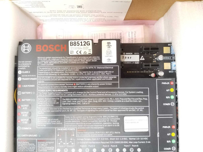 Bosch B8512G Security System Control Panel, Untested _