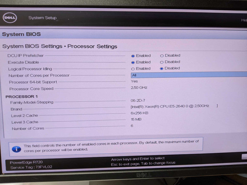 Dell R720, Xeon E5-2640 2.5GHz, 32GB, 2x PSU, H710p Mini 2.5\\" drive bay