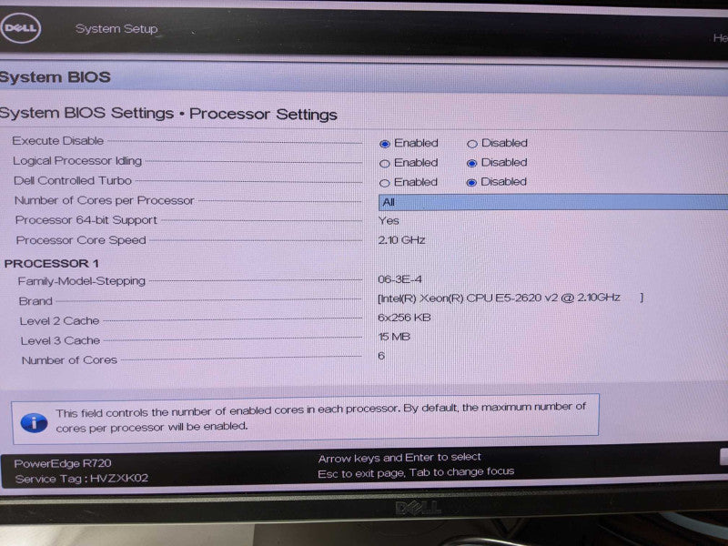Dell R720, Xeon E5-2620 V2 2.1GHz, 16GB, 2x PSU, H710p Mini 3.5\\" drive bay