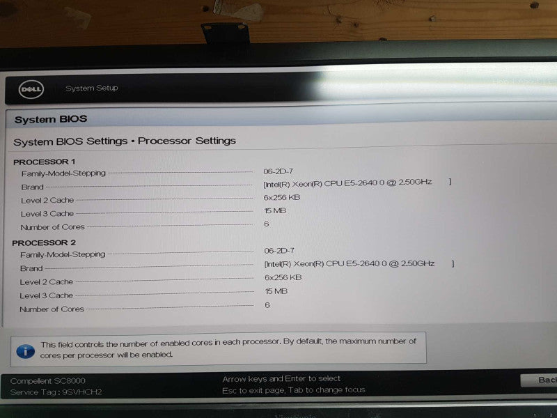 Dell complient SC8000 2x Xeon E5-2640 @ 2.50ghz / 64gb ram / read #