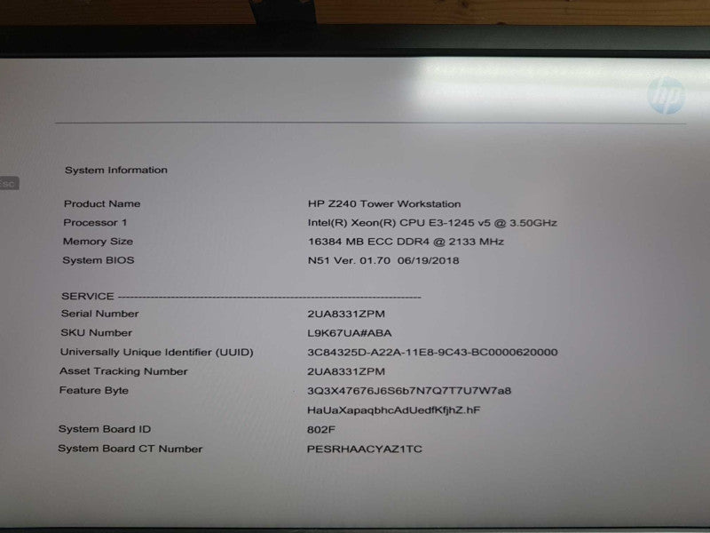 HP Z40 workstation E3-1245 V5 @ 3.50ghz/ 16gb ram / Nvidia GTX 660 2gb #