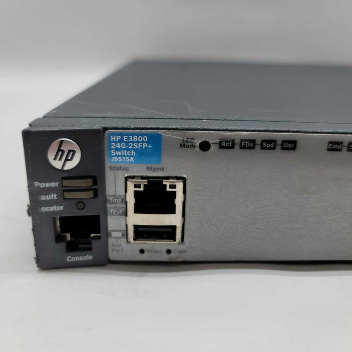 HP E3800 24G-2SFP+ Switch - J9575A with J9577A Stack Module and 2 PSUs