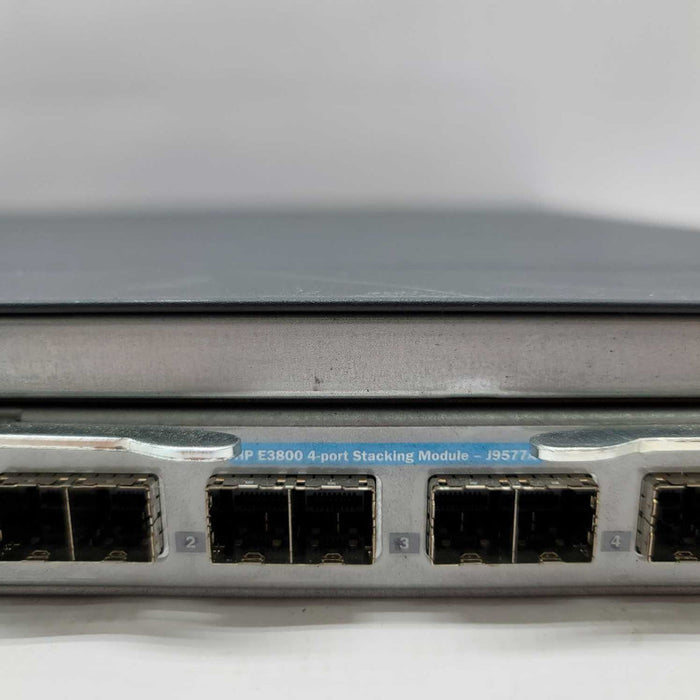 HP E3800 24G-2SFP+ Switch - J9575A with J9577A Stack Module and 2 PSUs