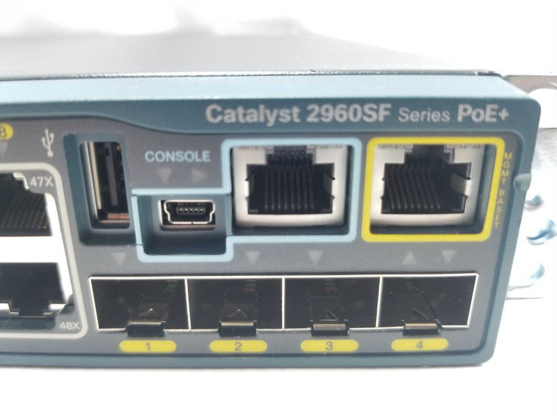 Cisco WS-C2960S-F48FPS-L 24 Port POE+ Ethernet Switch, FCTY RESET ~