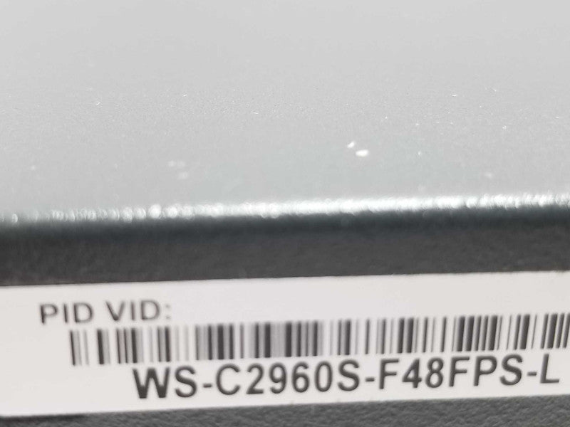 Cisco WS-C2960S-F48FPS-L 24 Port POE+ Ethernet Switch, FCTY RESET ~