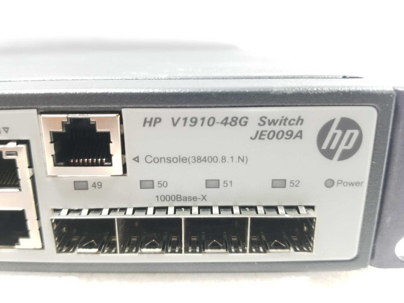 HP JE009A V1910-48G 48-Port 10/100/1000 Switch. ~