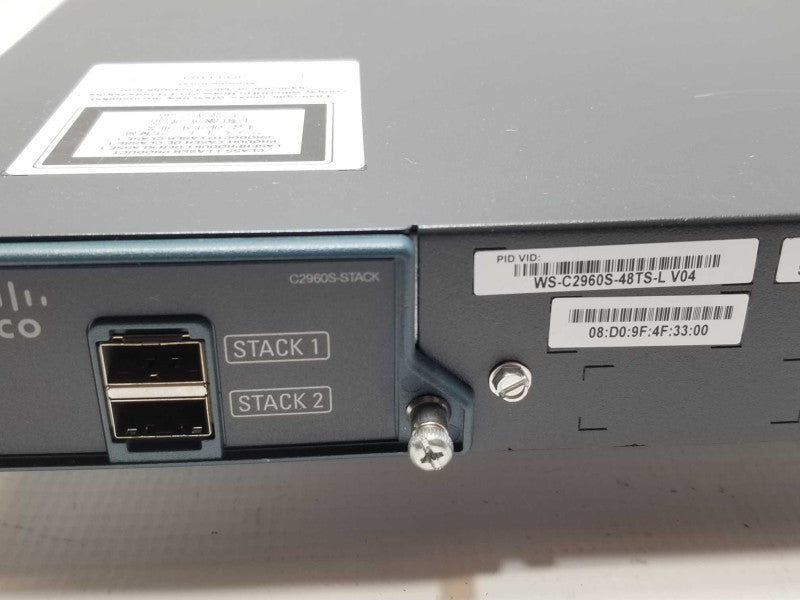 Cisco WS-C2960S-48TS-L Catalyst 2960 48 Gigabit Port Network Switch _