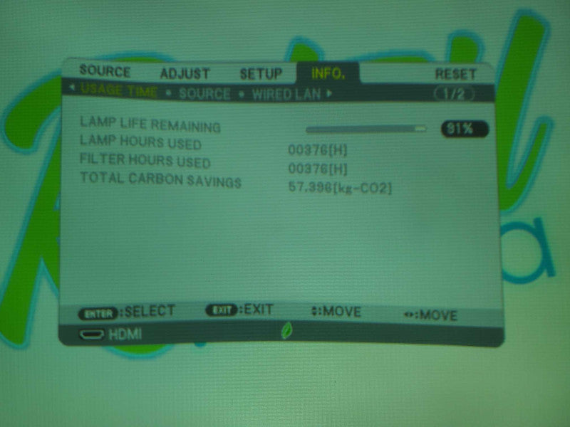 Nec NP-M300Xs - 3000 Lumens - 376 Lamp Hrs (