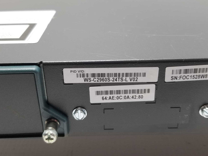 Cisco Catalyst WS-C2960S-24TS-L 24-Port Gigabit Managed Ethernet Switch _