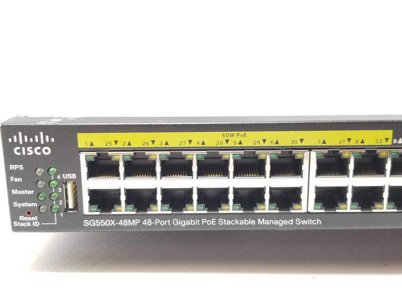 Cisco SG550X-48MP-K9 48-Port Gigabit PoE Stackable Managed switch _