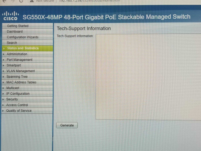 Cisco SG550X-48MP-K9 48-Port Gigabit PoE Stackable Managed switch _