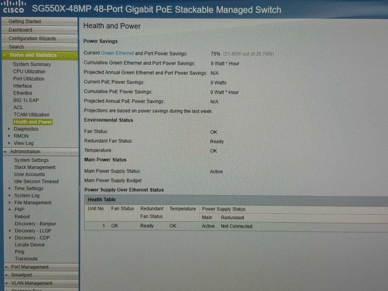 Cisco SG550X-48MP-K9 48-Port Gigabit PoE Stackable Managed switch _