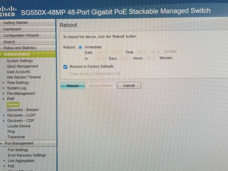 Cisco SG550X-48MP-K9 48-Port Gigabit PoE Stackable Managed switch _