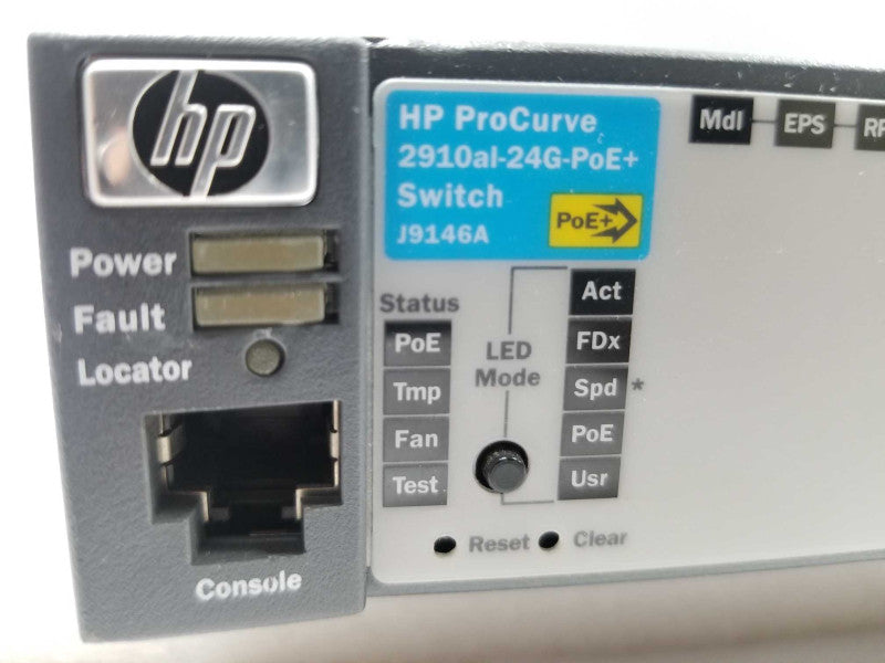 HP Procurve J9146A 2910AL-24G-POE+ 24-Port Gigabit Switch ~