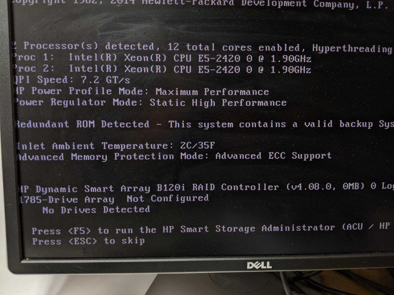 HP Proliant DL380e G8, 2x Xeon E5-2420 1.9GHz 16GB B120i 2x PSU 2.5\\"