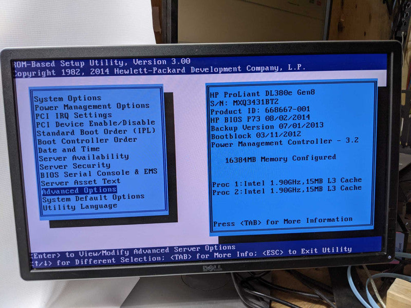 HP Proliant DL380e G8, 2x Xeon E5-2420 1.9GHz 16GB B120i 2x PSU 2.5\\"