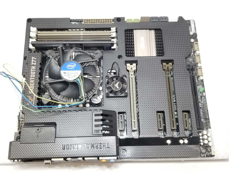 asus sabertooth z77 Board with Core I7-3770 3.4GHz, 8GB RAM, I/O Back Cover _