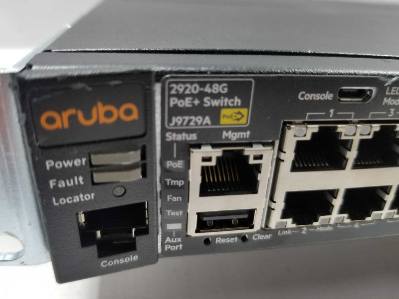HP ARUBA J9729A 2920-48G-POE+ 48 Port PoE+ Gig Switch, QTY ~