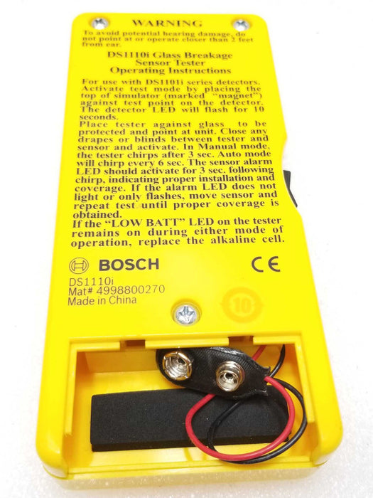 Bosch Glass Breakage Sensor Tester DS1110I, Powers on, AS-IS _