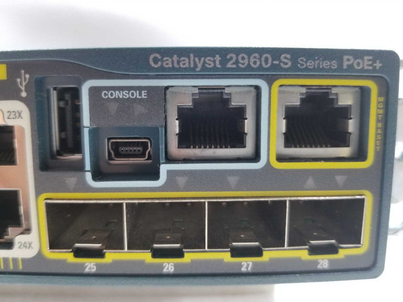 Cisco 2960S-24PS-L (WS-C2960S-24PS-L) Gigabit PoE+ Switch with Bracket ~