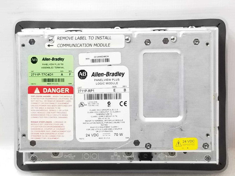 Allen Bradley 2711P-RP1 Ser E Panelview Plus Logic Module, AS-IS _