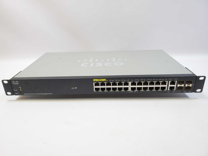 Cisco SF350-24P-K9 24-Port Fast Ethernet PoE SFP Managed Switch (