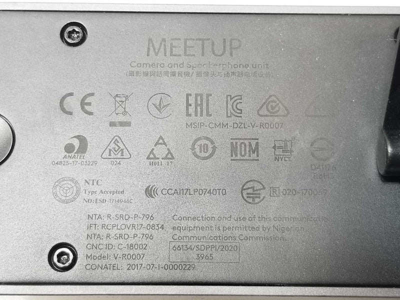 Logitech MeetUP Camera and Speakerphone unit V-R0007 w/ 889-000130 MIC _