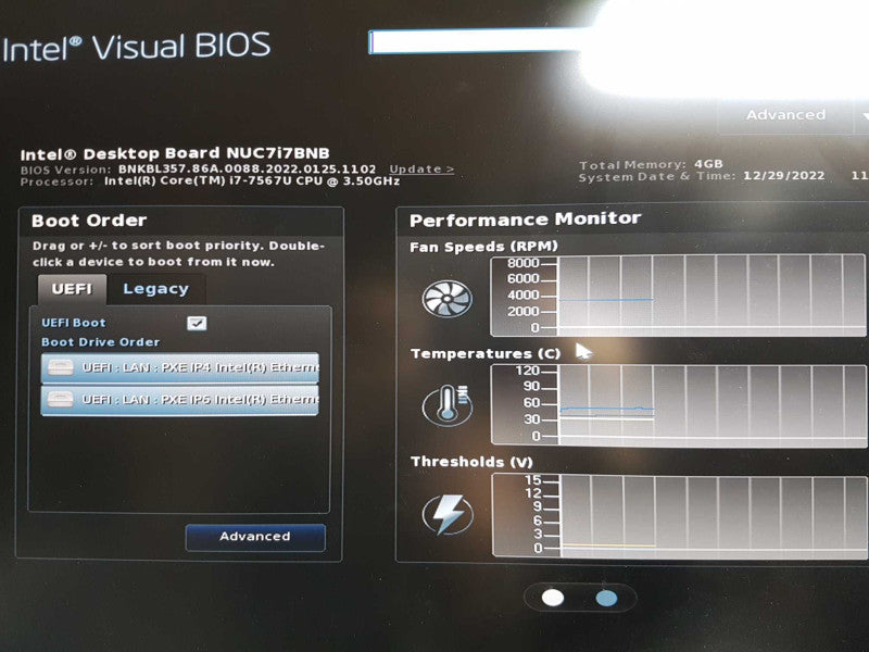 Intel NUC i7-7567U @ 3.50ghz / 4gb ram / NUC7i7BNB #