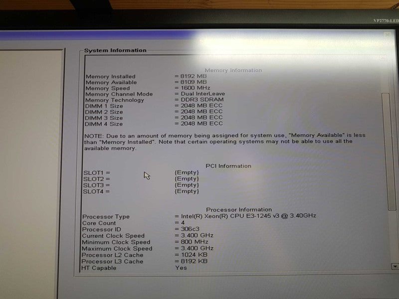 Dell Precision T1700 Xeon E3-1245 V3 @ 3.40ghz / 8gb ram / READ #