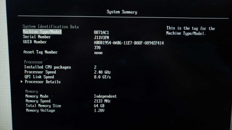 Lenovo 8871AC1 Server 2xE5-2640v4@2.4GHz 64G ECC DDR4 ServerRAID M5210 No HDD [