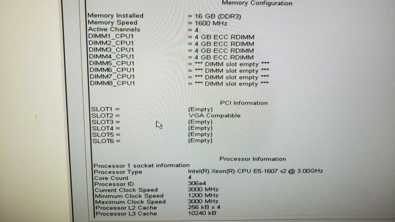 Dell Precision T3610 E5-1607v2@3GHz 16G ECC DDR3 Quadro 600 No HDD [