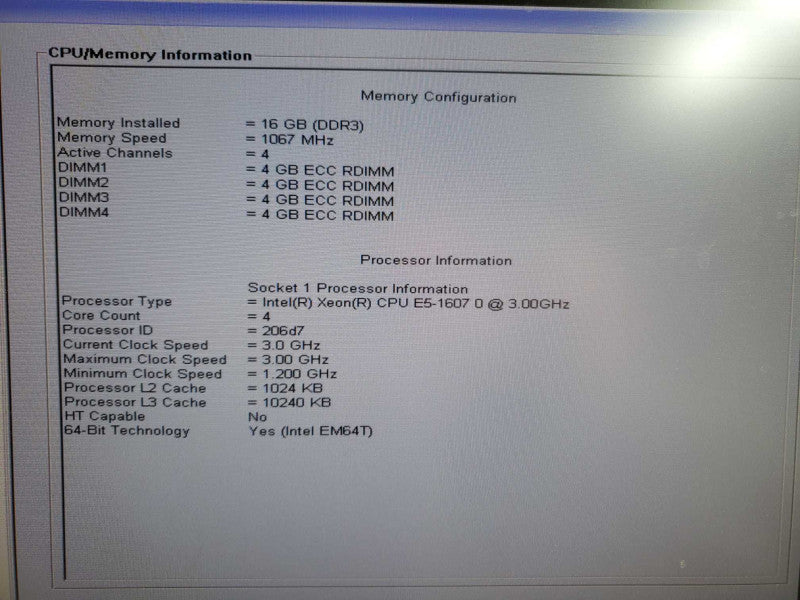 Dell Precision T3600 | 3.00GHz Xeon E5-1607 | 16GB DDR3 | QUADRO NVS 295