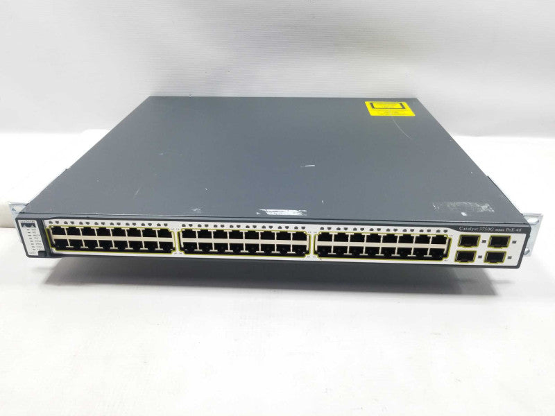 Cisco Catalyst WS-C3750G-48PS-S 48 Port PoE Gigabit Switch, FCTY RESET ~