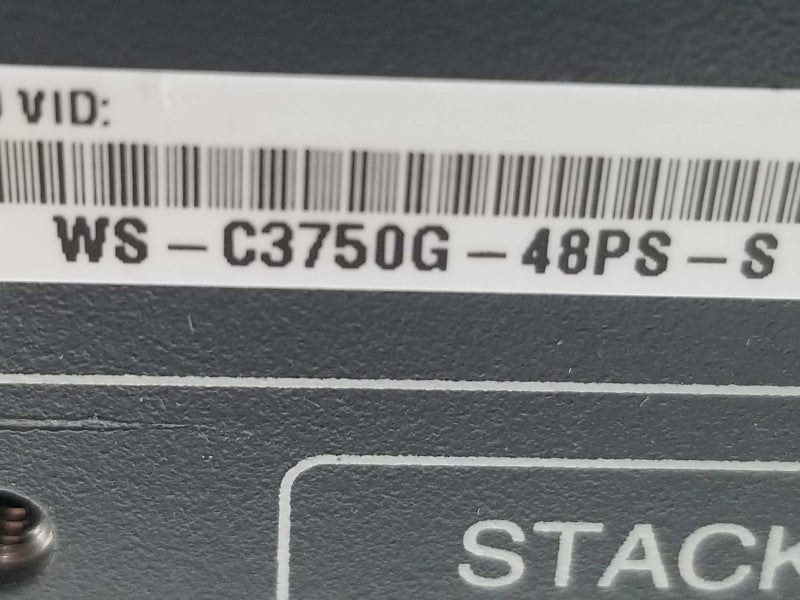 Cisco Catalyst WS-C3750G-48PS-S 48 Port PoE Gigabit Switch, FCTY RESET ~