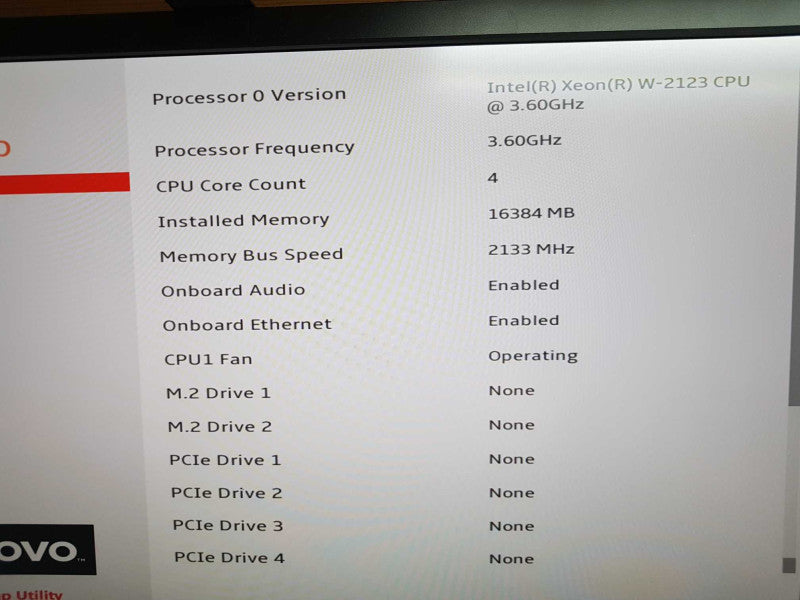 Lenovo Thinkstation P520C Xeon W-2123 @ 3.60ghz / 16gb ram / READ #