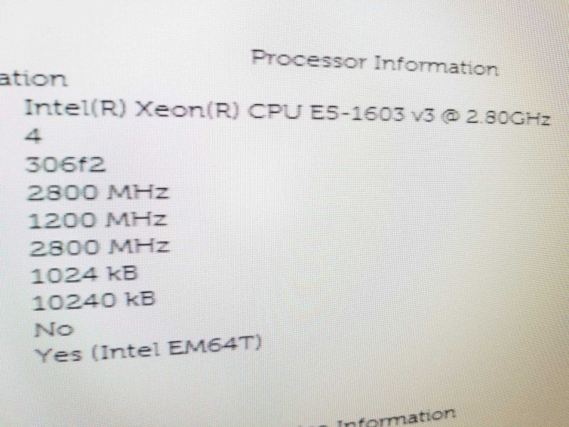 Dell Precision T5810 Xeon E5-1603(v3) 2.8GHz QC/16GB DDR4, Quadro K620,NO HDDs ~