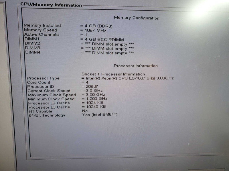 Dell Precision T3600 3.0GHz Xeon E5-1607 4GB DDR3 ASUS EAX1950PRO