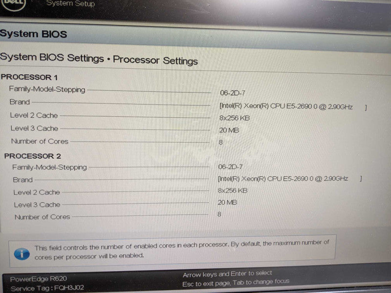 Dell PE R620, 2x Xeon E5-2690 2.9GHz 8C, 32GB RAM, H710P Mini, 2x PSU, 2.5\\"