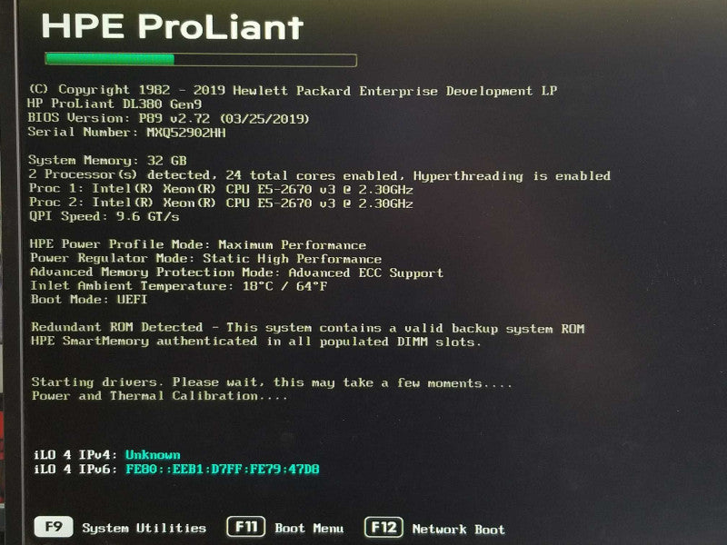 HP Proliant DL380 G9, 2x E5-2670v3 2.3GHz 12C, 32GB, P440ar 2x PSU, 2.5\\" Read _
