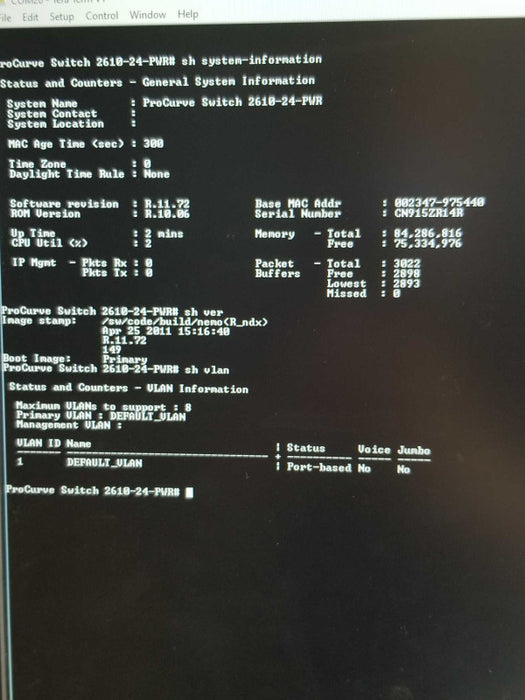HP J9087A ProCurve 2610-24-PWR 24-Port Ethernet Switch _