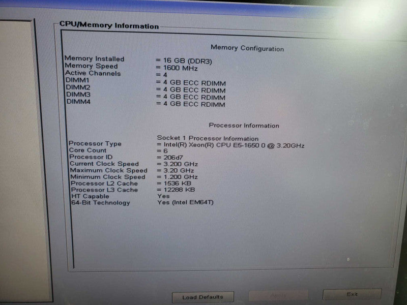 Dell Precision T3600 3.2GHz Xeon E5-1650 16GB DDR3 QUADRO 2000 PERK H310